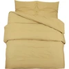 Image de vidaXL Ensemble de literie Taupe 200x200 cm Microfibre légère