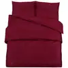 Image de vidaXL Ensemble de literie Bordeaux rouge 140x200 cm Microfibre légère