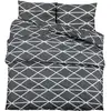 Image de vidaXL Ensemble de literie Gris 240x220 cm coton