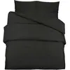 Image de vidaXL Ensemble de literie noir 200x200 cm coton