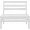 Image de vidaXL Canapé central de jardin blanc pin massif