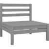 Image de vidaXL Canapés centraux de jardin 2 pcs. Gris Pin massif