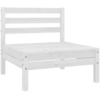 Image de vidaXL Canapés centraux de jardin 4 pcs. Blanc pin massif
