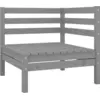 Image de vidaXL Ensemble de salon de jardin 3 pièces pin massif gris