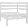 Image de vidaXL Ensemble salon de jardin 4 pièces pin massif blanc