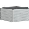 Image de vidaXL Lit surélevé de jardin 129x45 cm Acier galvanisé argenté