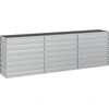 Image de vidaXL Lit surélevé de jardin 240x40x77 cm Acier galvanisé argenté