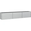 Image de vidaXL Lit surélevé de jardin 240x40x45 cm Acier galvanisé argenté
