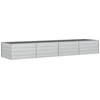 Image de vidaXL Lit surélevé de jardin 320x80x45 cm Acier galvanisé argenté
