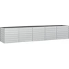Image de vidaXL Lit surélevé de jardin 400x80x77 cm Acier galvanisé argenté