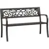 Image de vidaXL Banc de jardin 125 cm acier noir