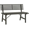 Image de vidaXL Banc de jardin 110 cm acier noir