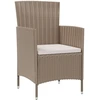 Image de vidaXL Gartenstühle mit Kissen 4 Stk. Poly Rattan Beige