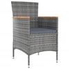 Image de vidaXL Chaises de jardin 4 pcs. Poly rotin gris