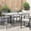 Image de vidaXL Table de jardin 150x90x75 cm verre dur et poly rotin gris