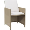 Image de vidaXL Chaises de jardin avec tabouret 2 pcs. Poly rotin beige