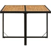 Image de vidaXL Table de jardin noire 109x107x74cm Poly rotin bois massif acacia