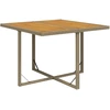 Image de vidaXL Gartentisch Beige 109x107x74 cm Poly Rattan & Massivholz Akazie