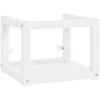 Image de vidaXL Salle de bains bâti-support lavabo mural blanc 40x38x31 cm fer