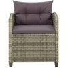Image de vidaXL Chaise de jardin avec coussin Poly Rattan Gris