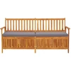 Image de vidaXL Banc coffre avec coussin 170 cm bois massif acacia
