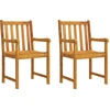 Image de Chaises de jardin 2 pcs. Bois massif acacia