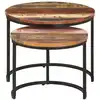 Image de vidaXL Tables de salon 2 pcs. Vieux bois massif