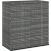 Image de vidaXL Coffre à coussins de jardin en rotin PE 100x49x103,5 cm Gris