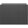 Image de vidaXL Coffre à coussins de jardin en rotin PE 145x100x103 cm noir