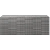 Image de vidaXL Coffre à coussins de jardin en rotin PE 291x100,5x104 cm Gris