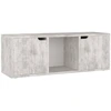Image de vidaXL Armoire TV gris béton 88,5x27,5x30,5 cm Bois composite