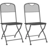 Image de vidaXL Chaises de jardin pliantes 2 pcs. grillage déployé anthracite