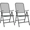 Image de vidaXL Chaises de jardin pliantes 2 pcs. Grillage déployé Anthracite