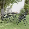 Image de vidaXL Chaises de jardin pliantes 4 pcs. Grillage déployé Anthracite
