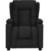 Image de vidaXL Fauteuil relax noir tissu