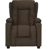 Image de vidaXL Fauteuil relax brun foncé Tissu