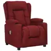 Image de vidaXL Fauteuil de massage vin rouge tissu