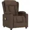 Image de vidaXL Fauteuil de massage Marron Tissu