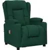 Image de vidaXL Fauteuil de massage vert foncé Tissu