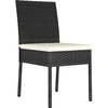 Image de vidaXL Chaises de jardin 2 pcs. Poly rotin noir