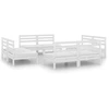 Image de vidaXL Ensemble salon de jardin 8 pièces blanc pin massif