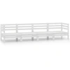 Image de vidaXL Ensemble de salon de jardin 4 pièces blanc pin massif