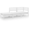 Image de vidaXL Ensemble de salon de jardin 3 pièces blanc pin massif