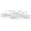 Image de vidaXL Ensemble salon de jardin 8 pièces pin massif blanc