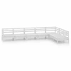 Image de vidaXL Ensemble salon de jardin 7 pièces pin massif blanc
