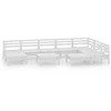 Image de vidaXL Ensemble salon de jardin 10 pièces pin massif blanc