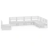 Image de vidaXL Ensemble salon de jardin 7 pièces pin massif blanc