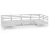 Image de vidaXL Ensemble salon de jardin 6 pièces blanc pin massif