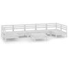 Image de vidaXL Ensemble salon de jardin 8 pièces blanc pin massif