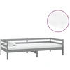 Image de vidaXL Lit de jour avec matelas 90x200 cm gris pin massif